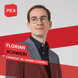 Photo de campagne Grand Conseil 2023 Florian Schweri, candidat au Grand Conseil genevois le 2 avril 2023